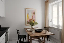 Tischlampe Metall Stoff 48,5 cm hoch E27 Schwarz Weiß