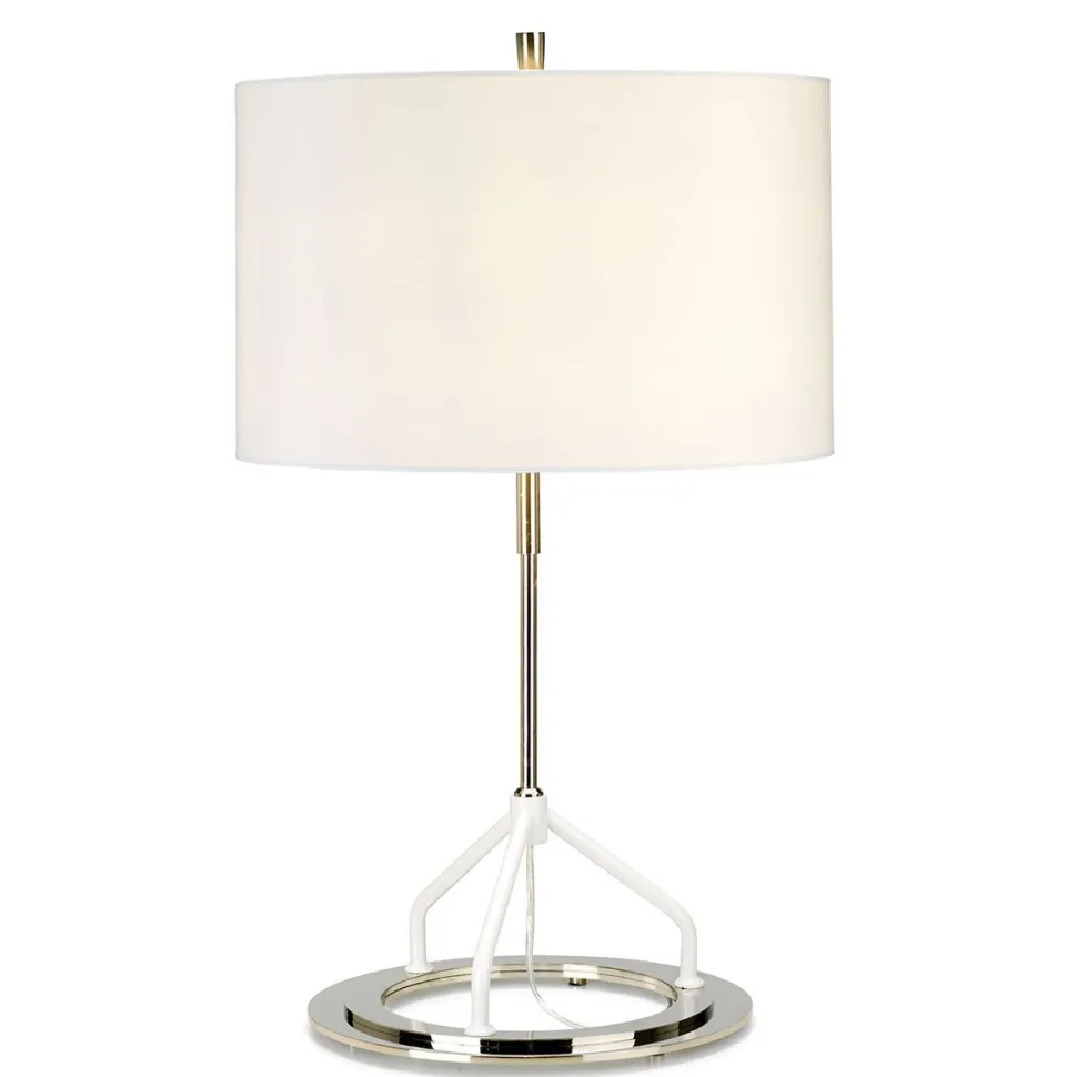 Tischlampe Modern Design Weiß E27 Nachttisch Wohnzimmer