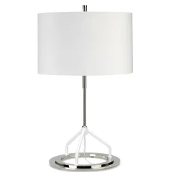 Tischlampe Modern Design Weiß E27 Nachttisch Wohnzimmer