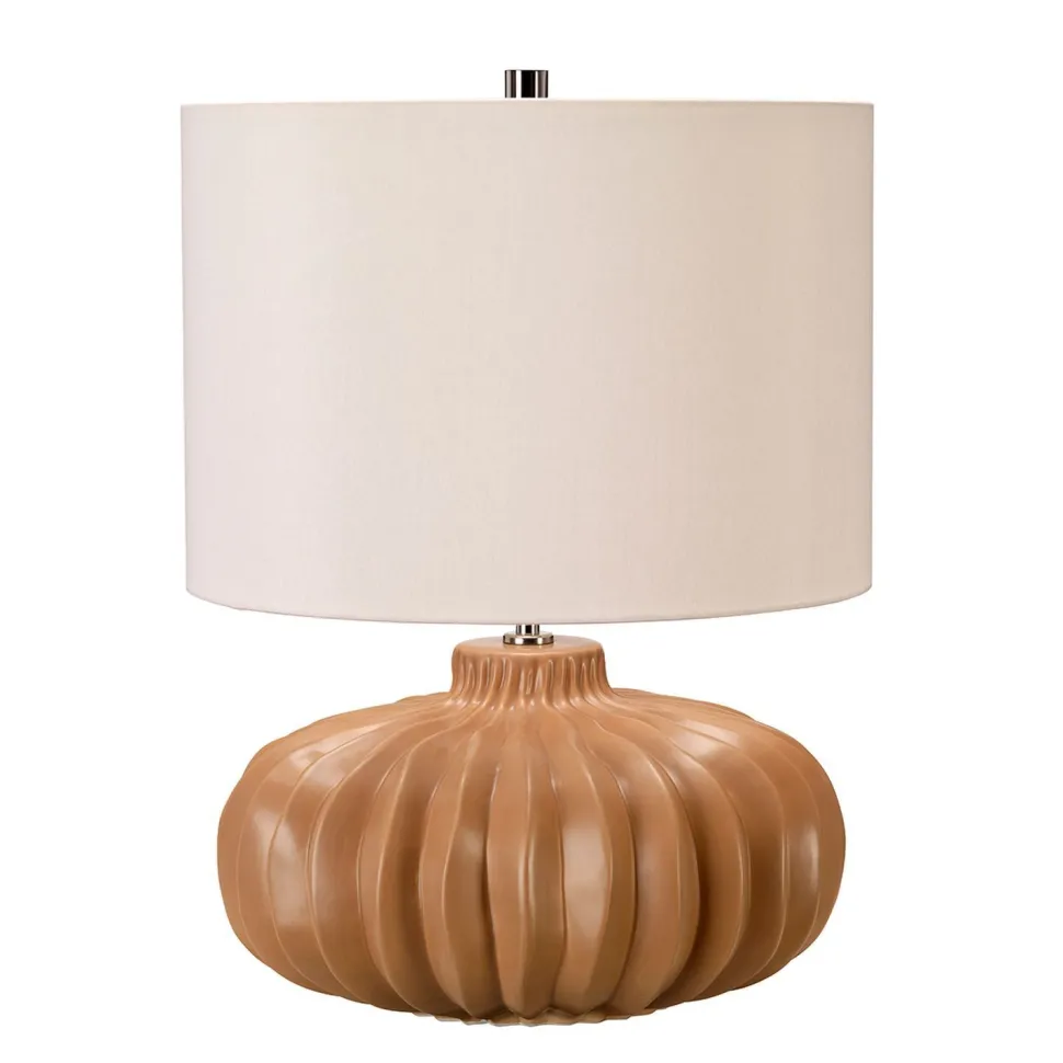 Tischlampe NOEMI Karamell H:50cm Keramik Lampe