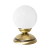 Tischlampe PASCAL H: 17,5 cm Kugelschirm Glas Messing E14
