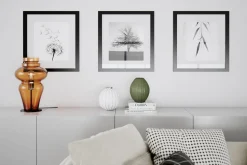 Tischlampe Rauchglas Metall 40,6 cm hoch E27 Vintage Design