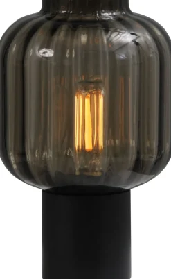 Tischlampe Schwarz 31 cm hoch Glas Metall ELYA