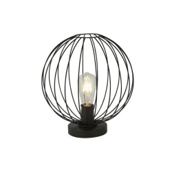 Tischlampe Schwarz E27 32,5 cm Ø 30 cm Metall CAMERON