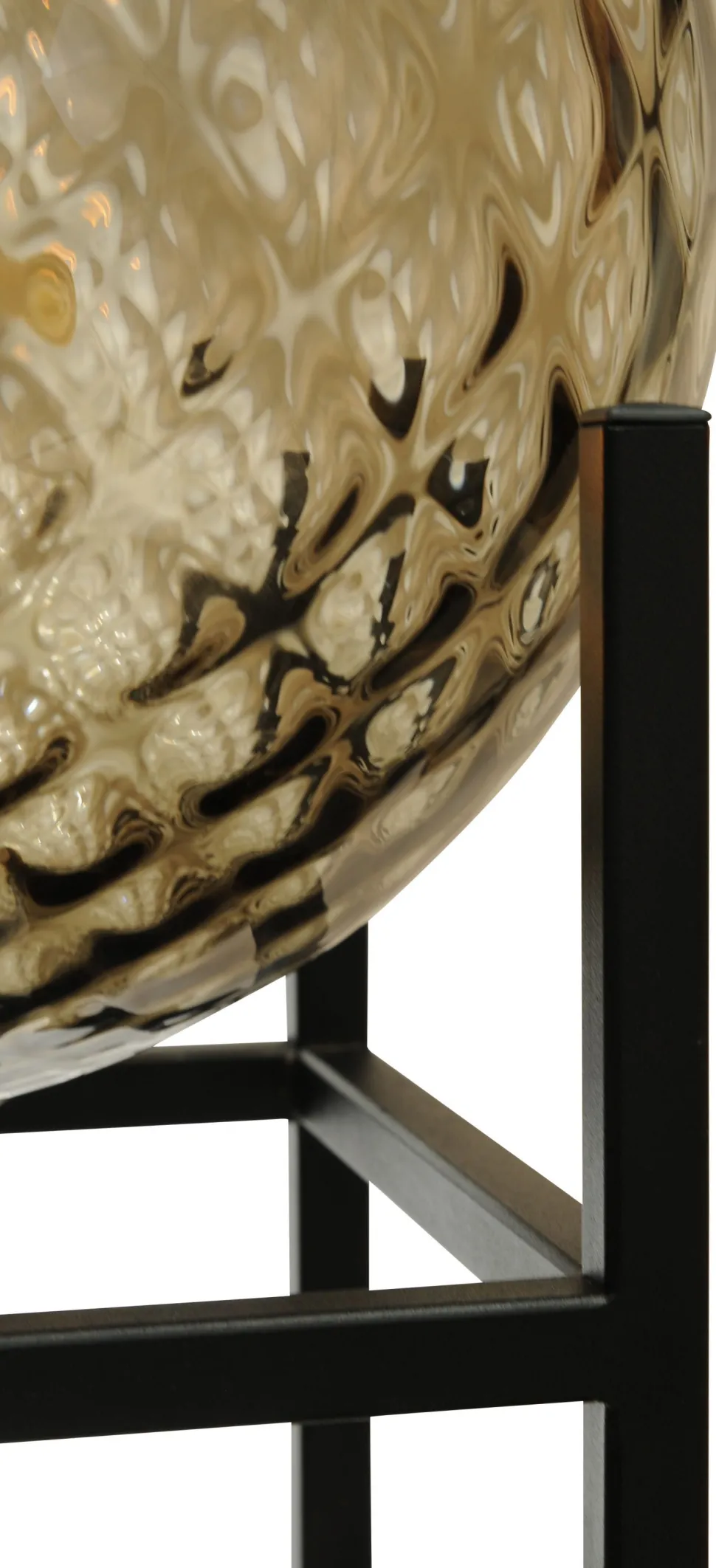 Tischlampe Schwarz Glas Metall 57 cm E27 dekorativ