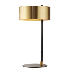 Tischlampe Schwarz Gold H: 49 cm D: 25 cm E14 Metall