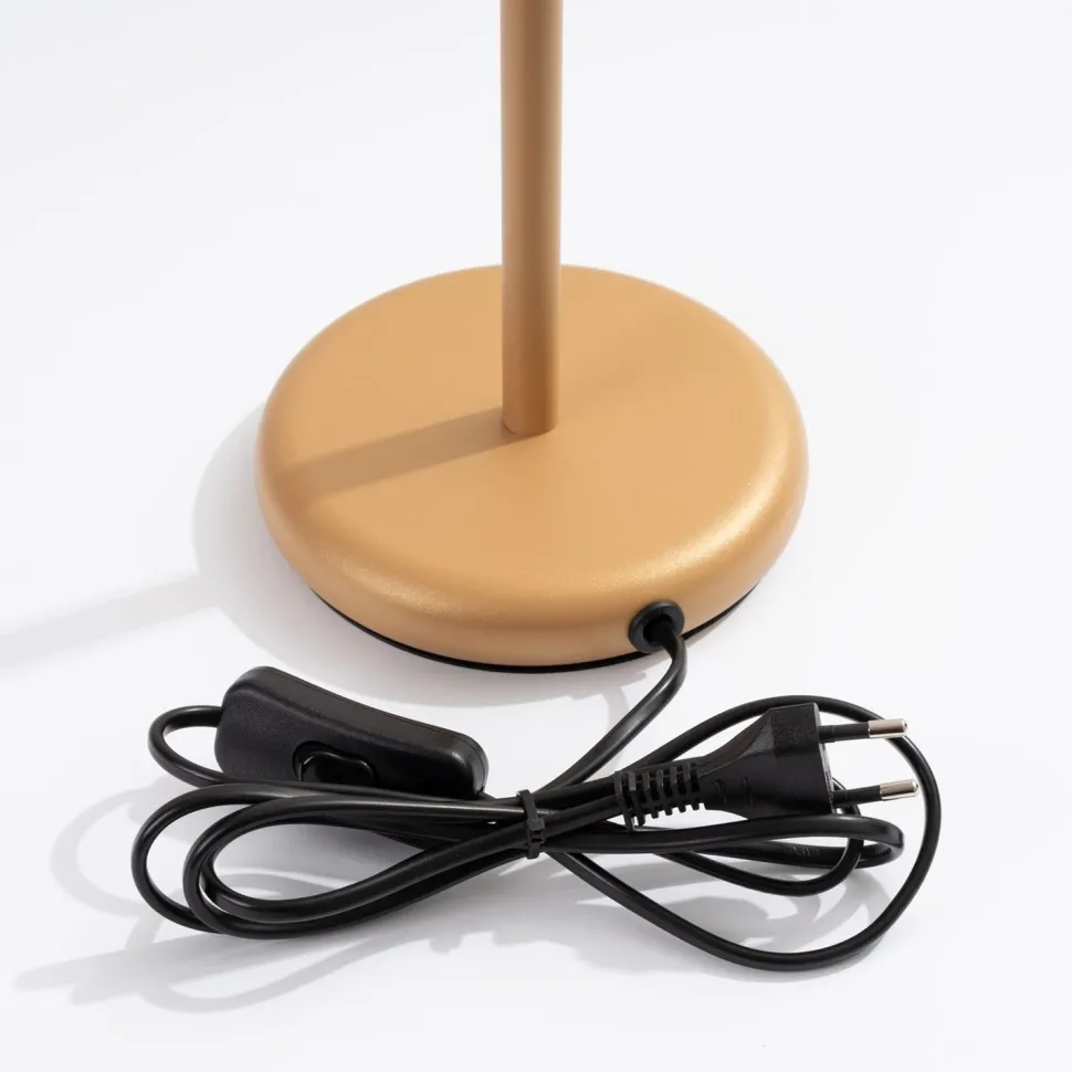 Tischlampe schwenkbar 43 cm hoch Aluminium in Gold GU10