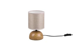 Tischlampe Stoff blendarm Keramik E14 23 cm Natur Beige