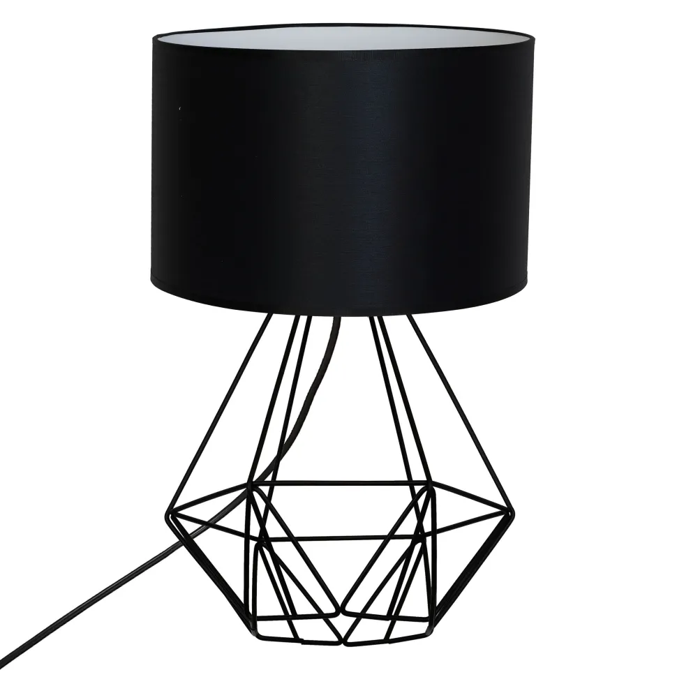 Tischlampe Stoff Metall 44 cm Kabelschalter MERLE