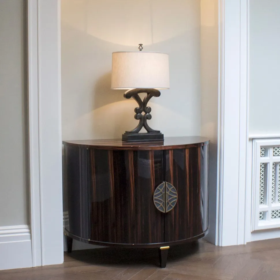 Tischlampe Stoff Metall 65 cm Schwarz antik Creme E27