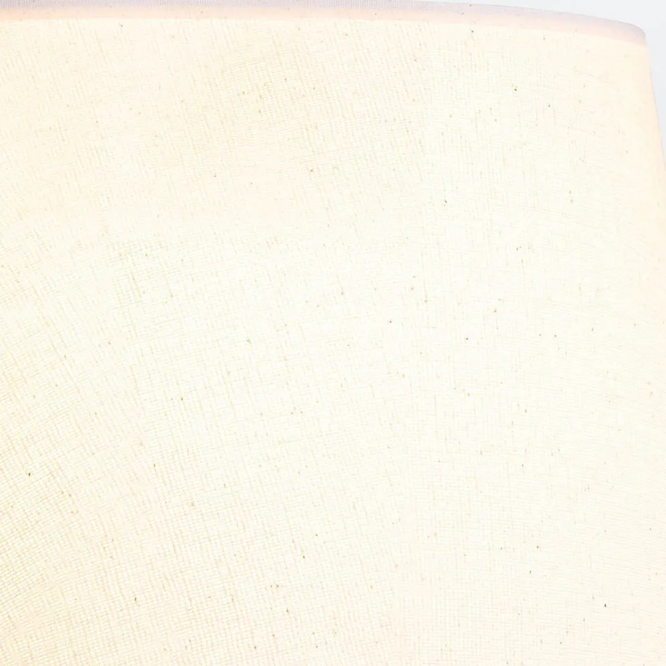 Tischlampe Stoff Teak Holz Furnier Stoff 66 cm E27