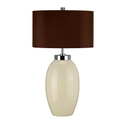Tischlampe THALIE Creme Porzellan H:58cm Lampe