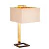 Tischlampe TIAGO in Gold Braun Creme H:62cm Lampe