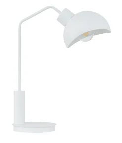 Tischlampe Weiß Metall Design 46 cm E27 Lesen Arbeiten
