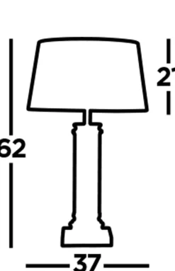 Tischleuchte 63 cm E27 in Silber matt Weiß Glas