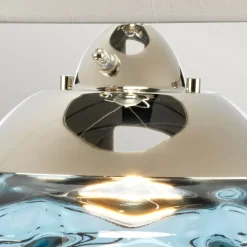 Tischleuchte Blau Taupe 71,5 cm E27 beleuchteter Fuß LED GU10