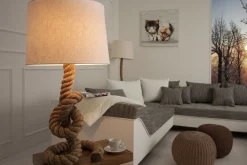 Tischleuchte 85cm Modern kunstvoll maritim echtes Tau