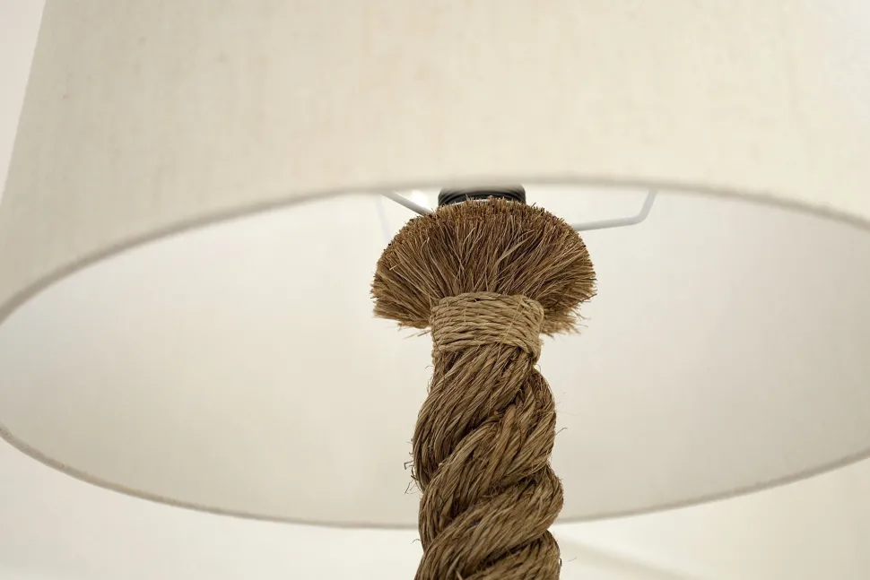 Tischleuchte 85cm Modern kunstvoll maritim echtes Tau