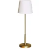 Tischleuchte Gold Weiß 68,5 cm E27 Metall Stoff Modern
