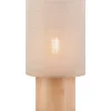 Tischleuchte Holz Stoff Beige E27 30 cm Modern REI