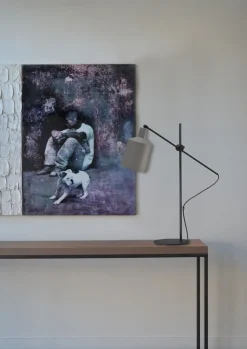 Tischleuchte in Anthrazit