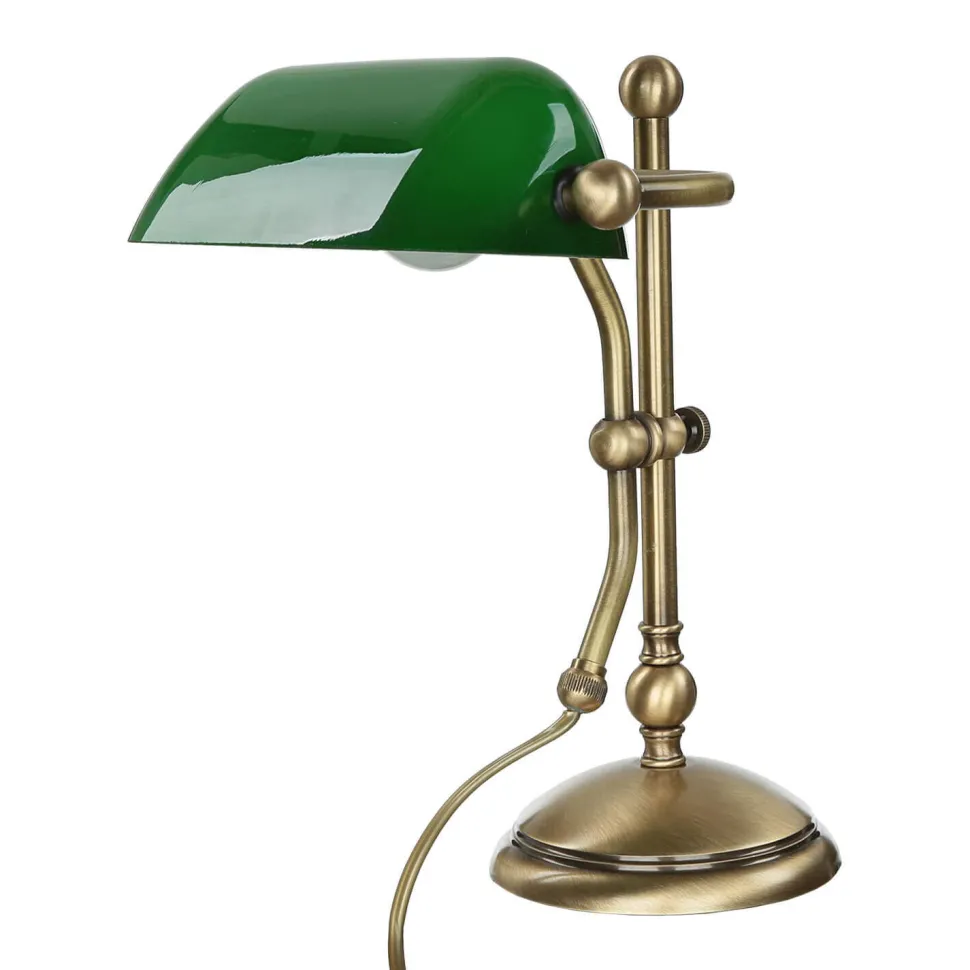 Tischleuchte in Bronze Hell aus echtem Messing