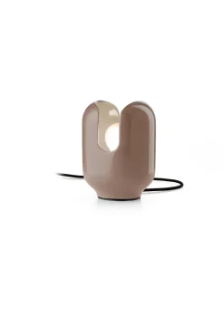 Tischleuchte Keramik 14,5 cm breit 20 cm hoch Braun E27