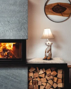 Tischleuchte Kinderzimmer 58 cm hoch Erdmännchen LED