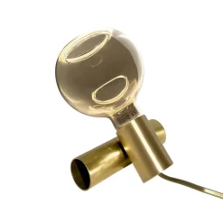 Tischleuchte klein H: 8 cm Echt-Messing E27 in Bronze hell