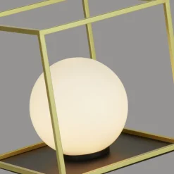 Tischleuchte klein H: 20,5 cm in Gold Weiß Schwarz G9