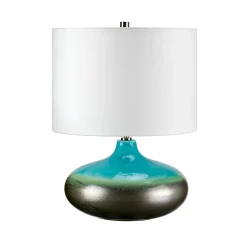 Tischleuchte LARA Türkis Porzellan H:48cm Lampe