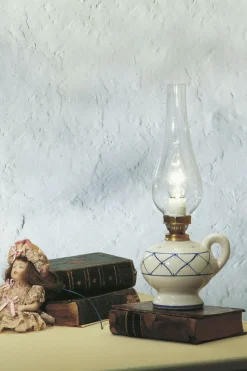 Tischleuchte Metall Glas E14 15 cm breit 35 cm hoch