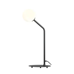 Tischleuchte Metall Glaskugel groß 62 cm E14 blendarm