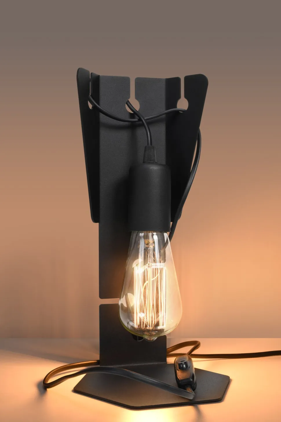 Tischleuchte Metall Schwarz 31 cm klein dekorativ E27