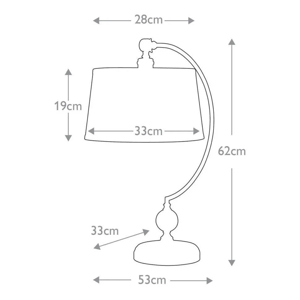 Tischleuchte Metall Stoff 62,6 cm Modern BOTELLA