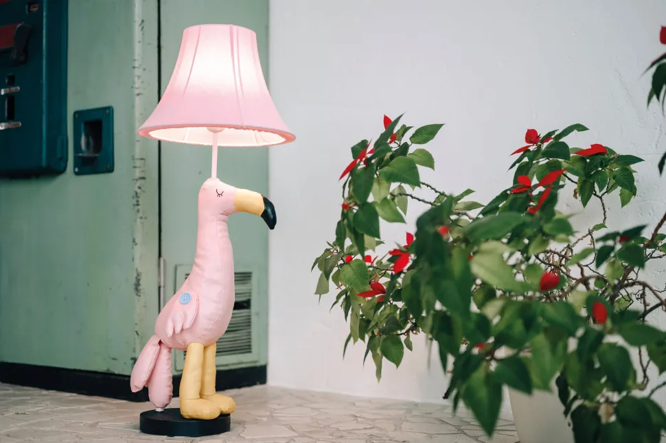 Tischleuchte Rosa Flamingo 77,5 cm Wohnzimmer Kinder
