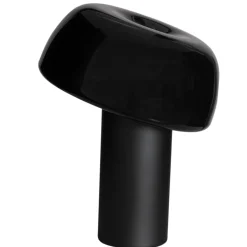 Tischleuchte Schwarz Metall H: 41 cm Kabelschalter kippbar