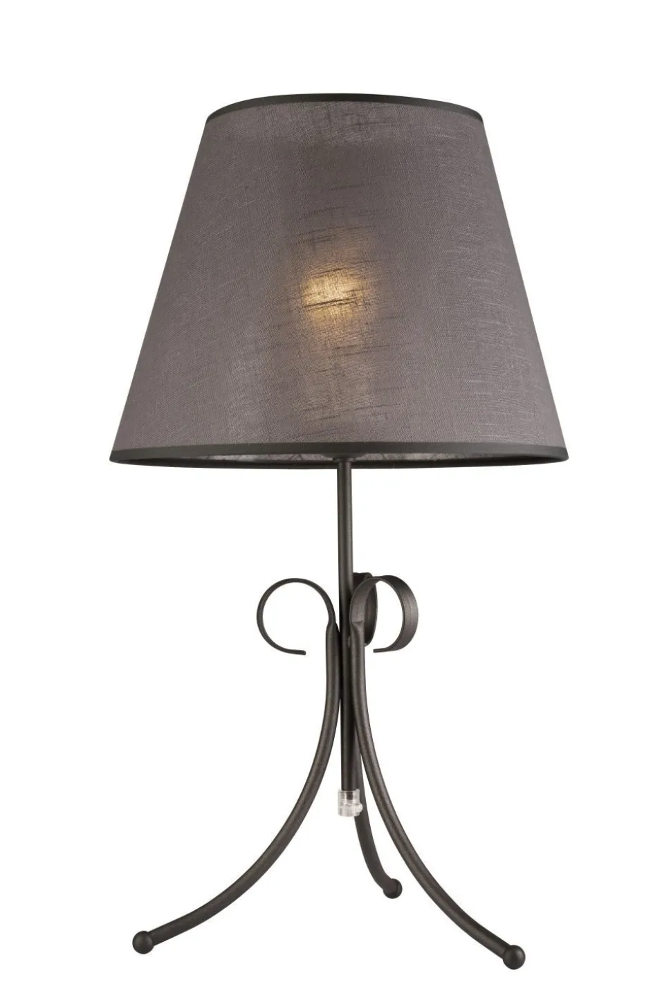 Tischleuchte Stoffschirm Zimmer Anthrazit Landhaus