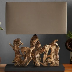 Tischleuchte Treibholz Designerleuchte Modern 50cm