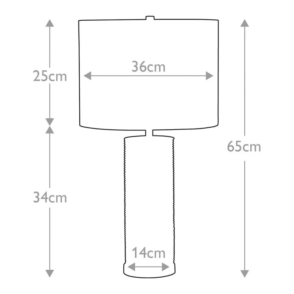 Tischleuchte Weiß Schwarz E27 65 cm Klassisch Wohnzimmer