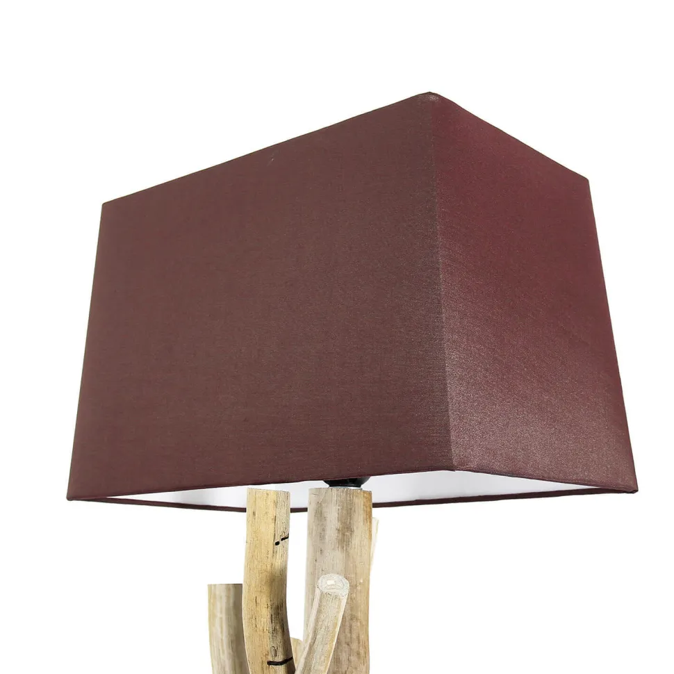 Treibholz Lampe Wand Stoff Schirm Handarbeit SURIN