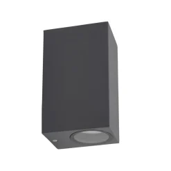 Up Down Außenlampe Wand IP44 Metall Grau H:15,1 cm GU10