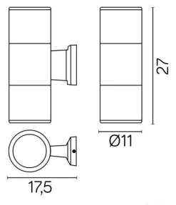 Up Down Außenleuchte Wand IP54 Modern ONTARIO