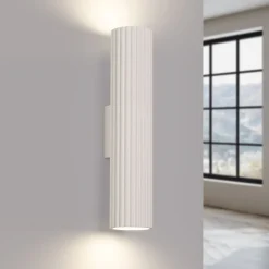 Up Down Wandlampe H: 30 cm Creme GU10 2-flammig länglich