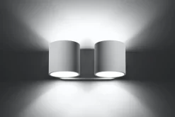 Up Down Wandlampe Weiß Aluminium Modern stylisch