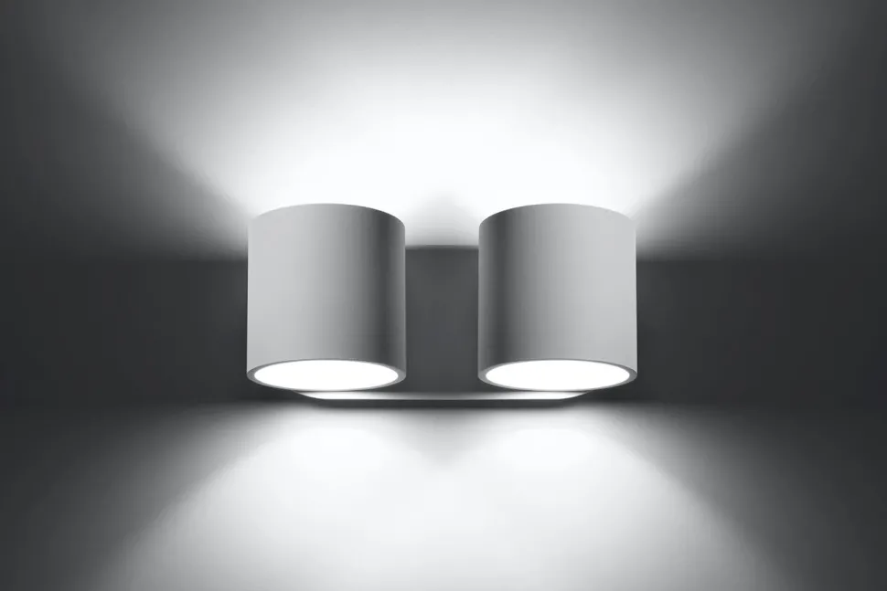 Up Down Wandlampe Weiß Aluminium Modern stylisch