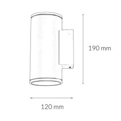 Up Down Wandleuchte Außen Anthrazit Aluminium IP54