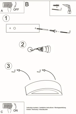 Up Down Wandleuchte Grau 40 cm halbrund E27 Keramik