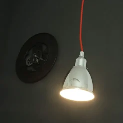 Verchromte Hängeleuchte einflammig