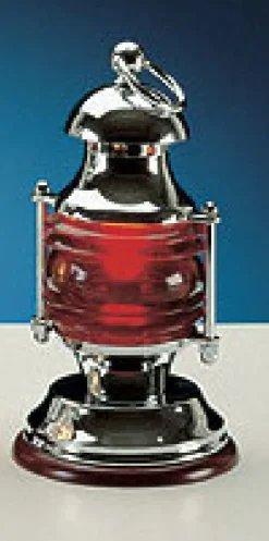 Verchromte Tischleuchte AQUARIA Rot Maritim Antik